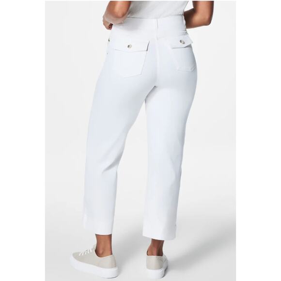 SPANX Stretch Twill Cropped Pant White Size XL Tall - Picture 1 of 15